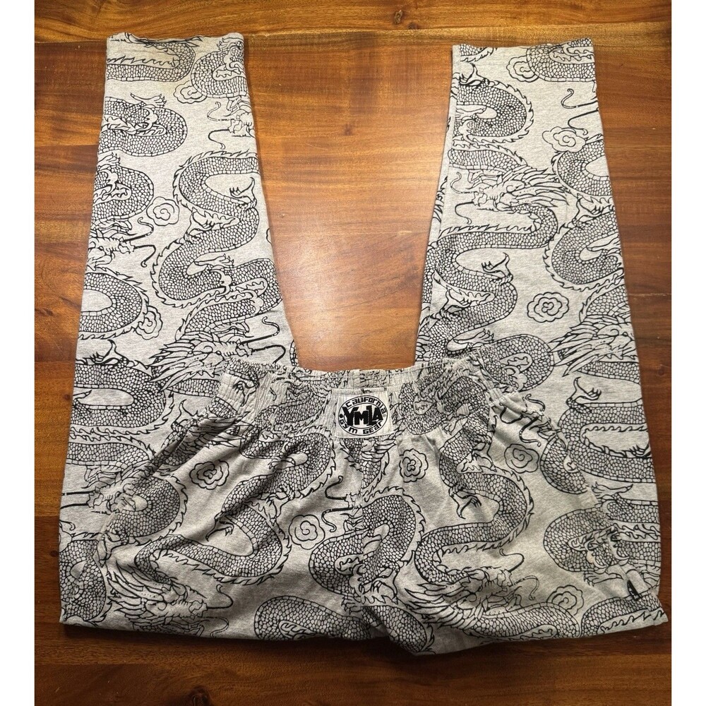 Vintage 90s YMLA California Gym Gear Hammer Style Pants Mens M Dragon Baggy USA